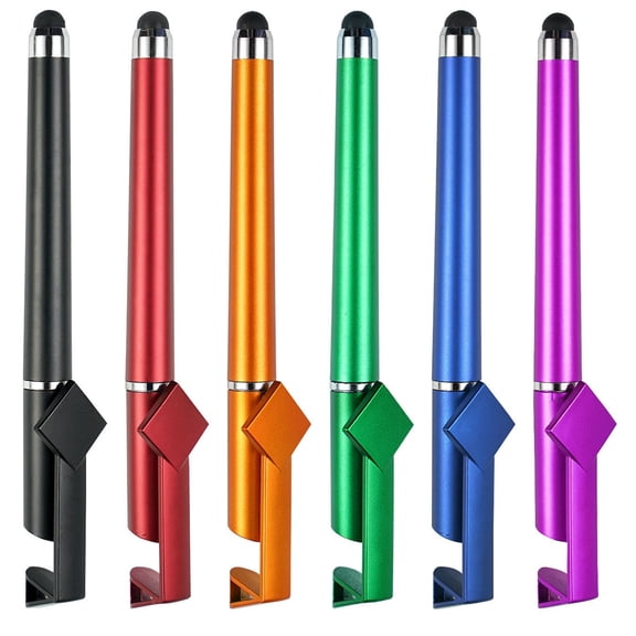 12PCS Multifunctional 3 in 1 Touching Screen Pen Ballpoint Pen Phone Holder Stand for Touching Screen Devices