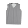 thumbnail image 6 of SAATLERI Mens Vests Casual V Neck Knitted Sleeveless Pullover Sweaters Knitwear Solid Plain Slim Fit All Match Business Tops, 6 of 6