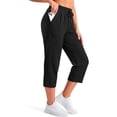 thumbnail image 4 of Fantaslook Women Capri Pants High Waisted Drawstring Summer Yoga Pants Workout Cropped Joggers Lounge Pants with Pockets, 4 of 9
