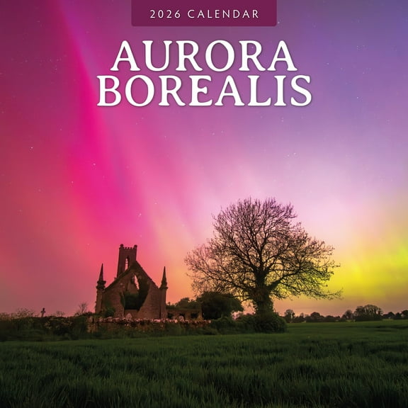 Red Robin 2026 Aurora Boraellis - Northern lights Monthly Wall Calendar | 12" x 24" Open | Premium Thick & Sturdy Paper | Hangable 12 Month Calendar | Lined Notes & To Do Area | Plastic Free