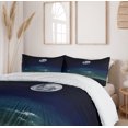 thumbnail image 6 of Ambesonne Ocean Duvet Cover Sets, Full Moon in the Sea, 2-Queen, Black Navy, 6 of 7