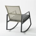 thumbnail image 4 of Walker Edison Modern Rattan Patio Rocker with Cushion in Gray, 4 of 4