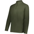 thumbnail image 3 of Augusta Sportswear Men's Micro-Lite Fleece 1/4 Zip Pullover, Oyster, 3X-Large, 3 of 8