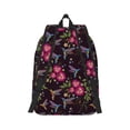 thumbnail image 2 of Rateoe Flowers And Humming Bird1 Pattern Canvas College Laptop Backpack,Travel Daypack,Durable Rucksack Travel Notebook Bag School Backpack Book Bag for Men Women-Small, 2 of 7