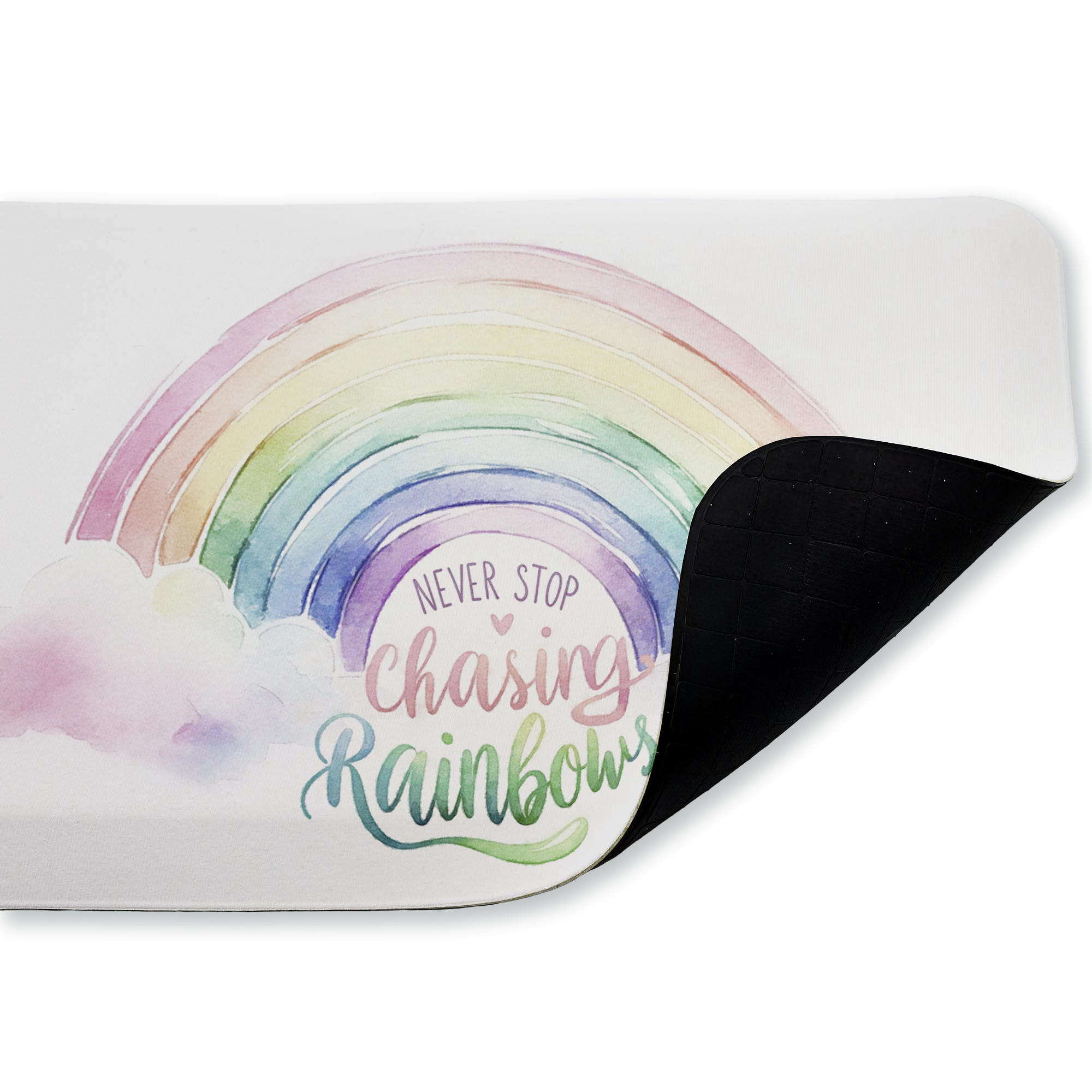 Stupell Industries Never Stop Chasing Rainbows Printed Anti-Fatigue Floor Mat, design by Amanda Greenwood