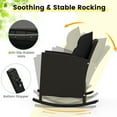 thumbnail image 6 of Costway 3 PCS Patio Wicker Rocking Set with Tempered Glass Table & Soft Cushions Outdoor Black, 6 of 10
