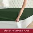 thumbnail image 4 of Mellanni Fitted Sheet, up to 16" Deep Pocket Soft Microfiber, 1 Piece Twin, Emerald Green, 4 of 7