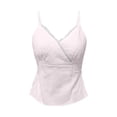 thumbnail image 4 of WEIWEN Womens Spaghetti Strap Tank Top Lace Wrap Deep V Neck Cropped Tops for Women Coquette Camisole Going Out Cami Shirts tx02-Red, L, 4 of 4