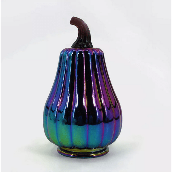 Dark Iridescent Tall Halloween Pumpkin Figurines - Bullseye's Playground™