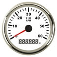 85mm Boat Tachometer 06000 RPM Tacho Gauge Meter Gauge Digital
