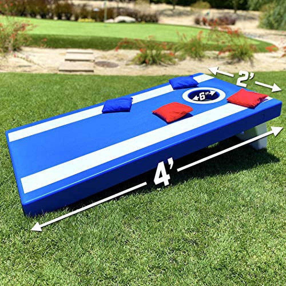 GoSports All Weather Blue and Red Cornhole Beanbag Toss Set, 10 Pieces
