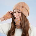 thumbnail image 2 of Bibifish 3 PCS Scarf Hat Glove Sets For Women Winter Neck Warmer Hats And Gloves Soft Thermal Knitted Lined Ladeis Scarf Hat Glove Sets, 2 of 4