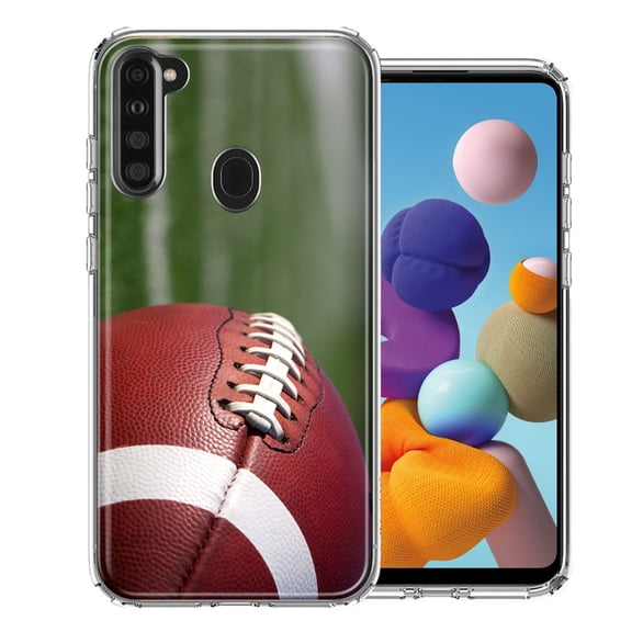 MUNDAZE For Samsung A21 Football Design Double Layer Phone Case Cover