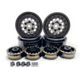 thumbnail image 1 of serony RCGOFOLLOW Aluminum Alloy Shock-proof Metal Wheel Rims Rc Metal Wheel Rims For 1/24 Rc Metal Wheel Rims Axial SCX24 Titanium, 1 of 6