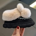 thumbnail image 6 of THDHVS Girls Slippers,Slippers for Girls,Kids' Fleece Lined Slippers with Enclosed Heel and Non-Slip Bottom Plush House Shoes for Boys and Girls All Age Groups Black 9-9.5 Years, 6 of 8