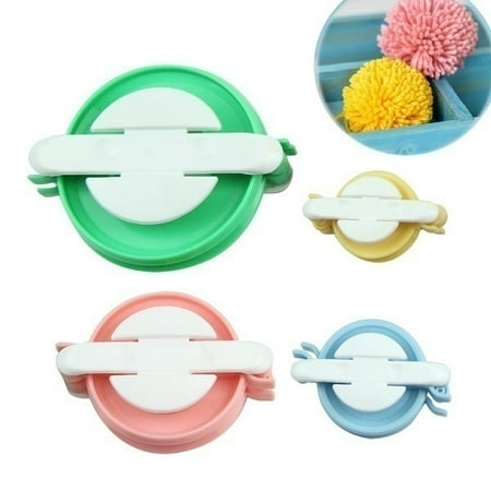 Unusual 8 Pcs Knitting 4 Sizes Maker Fluff Ball Pompom Needle Weaver Knitting Wool Tool DIY Craft Set Excellent