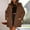 Brown, variant on Zedker Sherpa Jacket for Women Casual Fleece Zip up Hooded Jackets Faux Shearling Jacket Winter Warm Coats with Pockets