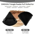 thumbnail image 5 of Triangle Powder Puff, Soft Plush Velour Cosmetic Sponge, Black, 5 of 8