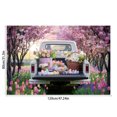 thumbnail image 3 of TIMIFIS Polyester Fiber Background Cl Oth, Spring Wreath Fence Easter Photo Material Photography Background Cloth Home Decor, 3 of 6