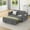 1#Dark Gray,Linen, variant on 39.5" Beige Pet Sofa with Backrest & Armrests, Modern Rectangular Dog Bed for Small & Medium Dogs (23"W X 14"H)