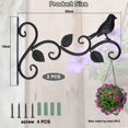 thumbnail image 2 of Paquete de 2 cestas colgantes H, gancho de metal retro de 12 pulgadas para plantas colgantes, S, Bird E, 2 of 5