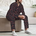 thumbnail image 7 of Sikiie Red Hearts Print Mens Pajama Set, Soft Warm Long Sleeve Sleepwear, Cozy Button-Down Pjs for Men-Medium, 7 of 7