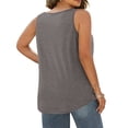 thumbnail image 4 of MOSHU Plus Size Tank Tops for Women Henley Sleeveless Shirts Summer Button Down Womens Tops, 4 of 6