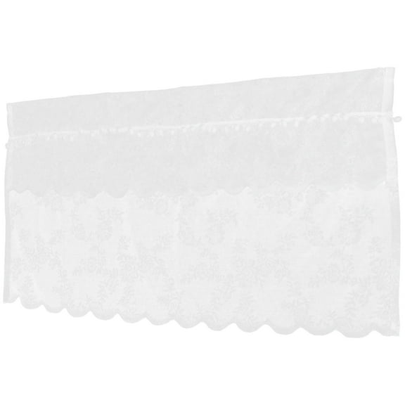 Tineasur Lace Curtain Valance White Lace 1Pcs