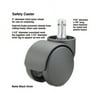 Master Caster Safety Casters,Oversize Neck, Nylon, B Stem, 110 lbs/Caster, 5/Set -MAS64235