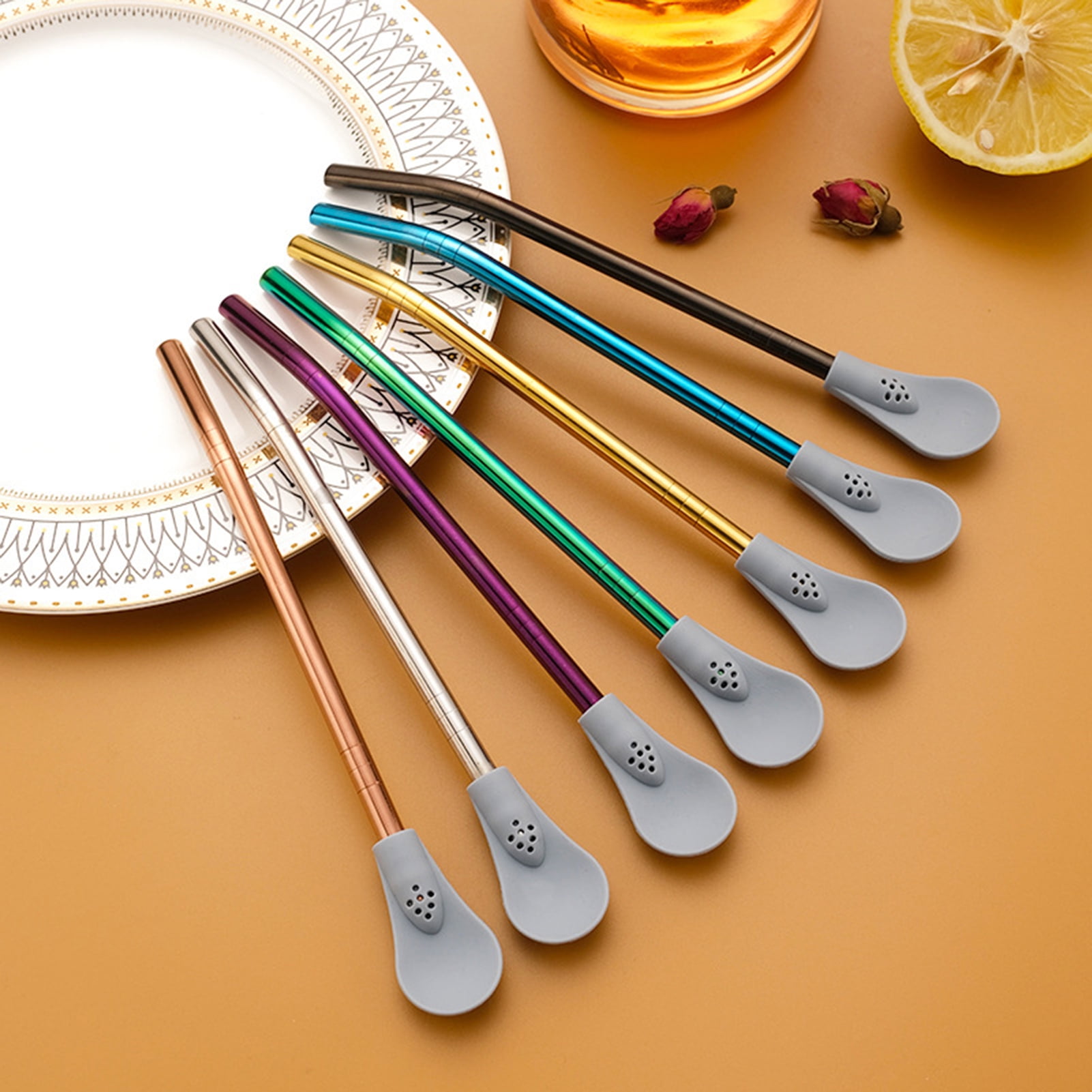 Dream Lifestyle Straw Spoon Reusable Detachable Stainless Steel Loose