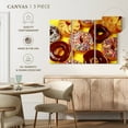thumbnail image 5 of Elephant Stock Fresh Doughnuts Wall Art - Horizontal Multi Panel Canvas - Dining Room Wall Decor - Food And Drink Multi Panel - Gold And Brown Decor - 57" x 36", 5 of 8