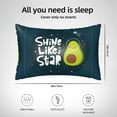 thumbnail image 5 of Rocae Avocado in Space1 for Satin Pillowcase 20x30 Inches for Hair and Skin,Gifts for Women Men Super Soft Pillow Covers (Pillow core not included), 5 of 7