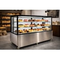 thumbnail image 5 of NSF 71 in Commercial Bakery Cake Display Refrigerator, 22.2 cu.ft  Large Refrigerated Pastry & Dessert Showcase, Glass Merchandiser with LED Lighting, Stainless Steel, 115V, 5 of 7