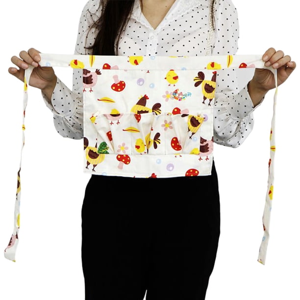 Wosthever Delantal de recolección de huevos con bolsillo de almacenamiento de granja de pollo delantales de recolección de moda accesorios de Almacenamiento y organización del hogar Kinder 3 Taschen