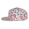 thumbnail image 3 of Fotbe Flower Leaves Flat Bill Visor Cap Classic Snapback Hat Polyester Foam Trucker Hat Trucker Cap Adjustable Baseball Cap, 3 of 9