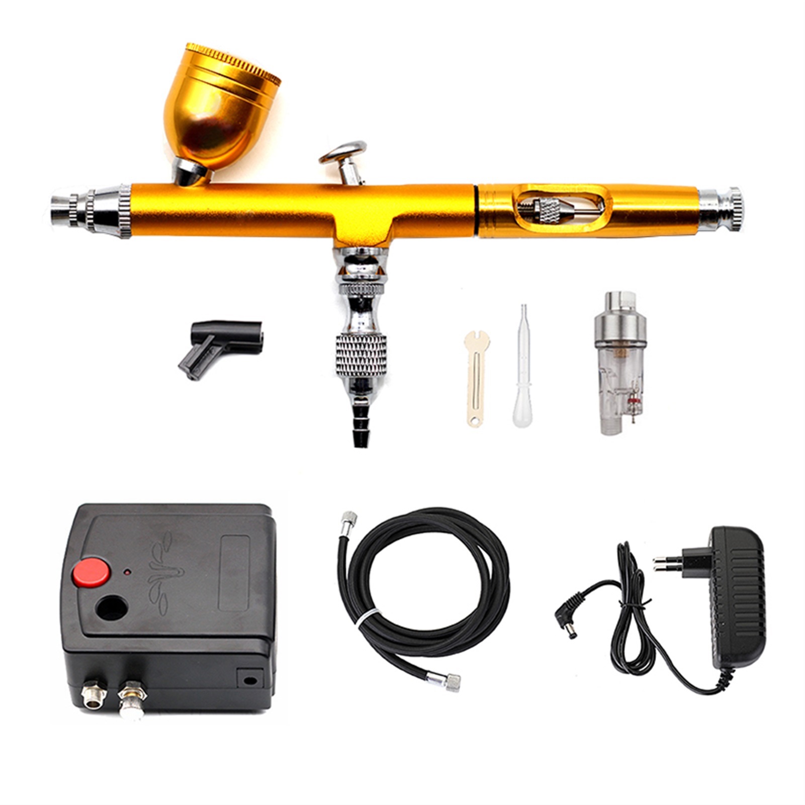 Dual-Action Airbrush Spray Gun Mini Airbrush Compressor Kit Airbrush for Nail Art Makeup Tattoo Model Cake Car paint