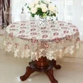thumbnail image 6 of New Lace Tablecloth Pastoral round tablecloth Dining table cloths Home Embroidery table cover rose gold decoration house towel (127,220cm Round), 6 of 6