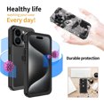thumbnail image 3 of Casetego for iPhone 15 Pro Max Waterproof Case,IP68 14FT Underwater Dustproof Shockproof Rugged with Built-in Screen Protector Full Protect Phone Cover with Lanyard,Black, 3 of 8