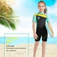 thumbnail image 2 of Soidarity Traje de neopreno para niños Ropa de buceo profesional Mangas cortas protectoras Niños Niñas Ropa de baño para piscina Ropa de playa Deportes acuáticos Gris+Verde SG Soidarity OD003692-09, 2 of 6