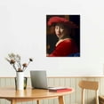 thumbnail image 2 of Awypu Canvas Wall Art Decor Girl with the Red Hat by Johannes - Art Classical art,Baroque, 2 of 4