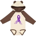 thumbnail image 3 of Inktastic Alzheimer's Awareness Purple Ribbon Made of Heart Boys or Girls Long Sleeve Baby Bodysuit, 3 of 5