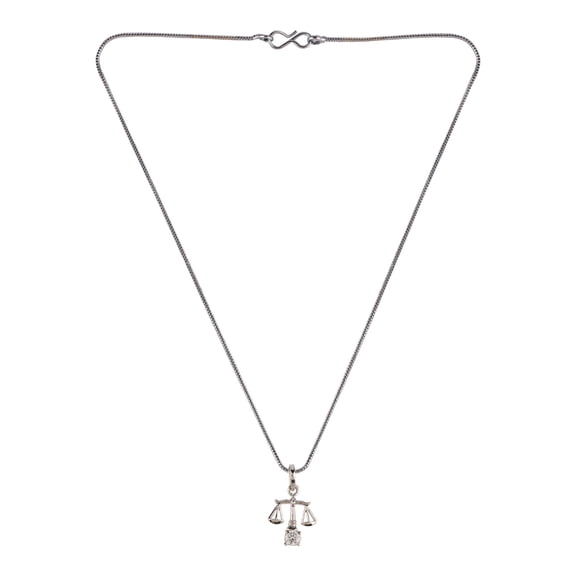 Efulgenz Silver Plated Cubic Zirconia Zodiac Sign Pendant Chain Constellation Necklace Jewelry Birthday Gift