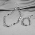 thumbnail image 3 of Juego de joyas con cadena cubana de acero inoxidable, 8 mm, con bolsa, 3 of 4