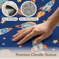 thumbnail image 6 of ODIKA 3'x5' Washable Accent Rug Pet Friendly, Non-Shedding Mat Themed Galaxy Map Astronaut Rocket Motifs Starry Nebula Flowing Dynamic for Bedside, Nursery Room, 6 of 7