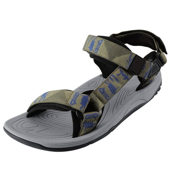 OutPro Men's Hiking Sandals Arch Support Casual Outdoor Flat Athletic Walking Shoes Green