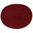 thumbnail image 2 of Venice Collections London Woven Spiral Table Placemats 16.9 X 13 Inches Oval Set of 6 Non-Slip Dining & Kitchen Table Mats Burgundy, 2 of 2