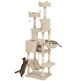 thumbnail image 1 of PawHut 81" Large Cat Tree w/ Scratching Posts, Cat Condos, Beds, Beige, 1 of 10