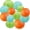 Fruit Green Orange and Pastel Blue, variant on 12pcs Fruit Green Orange and Pastel Blue Lanterns,Hanging Paper Lanterns for Dinosaur Birthday Party Decoration