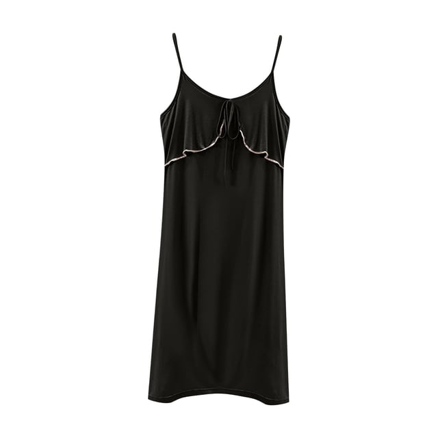 Timegard Vêtements de Nuit pour Femmes Pyjamas Grande Taille Bretelles Spaghetti Col Rond Décontracté Ample Doux Robes Pjs