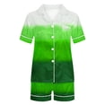thumbnail image 2 of Ensembles de Pyjama pour Femmes, Shorts pour Femmes, Blouse Décontractée à Col Rabattu Manches Courtes Pantalon Court Ensemble de Pyjama, 2 of 5